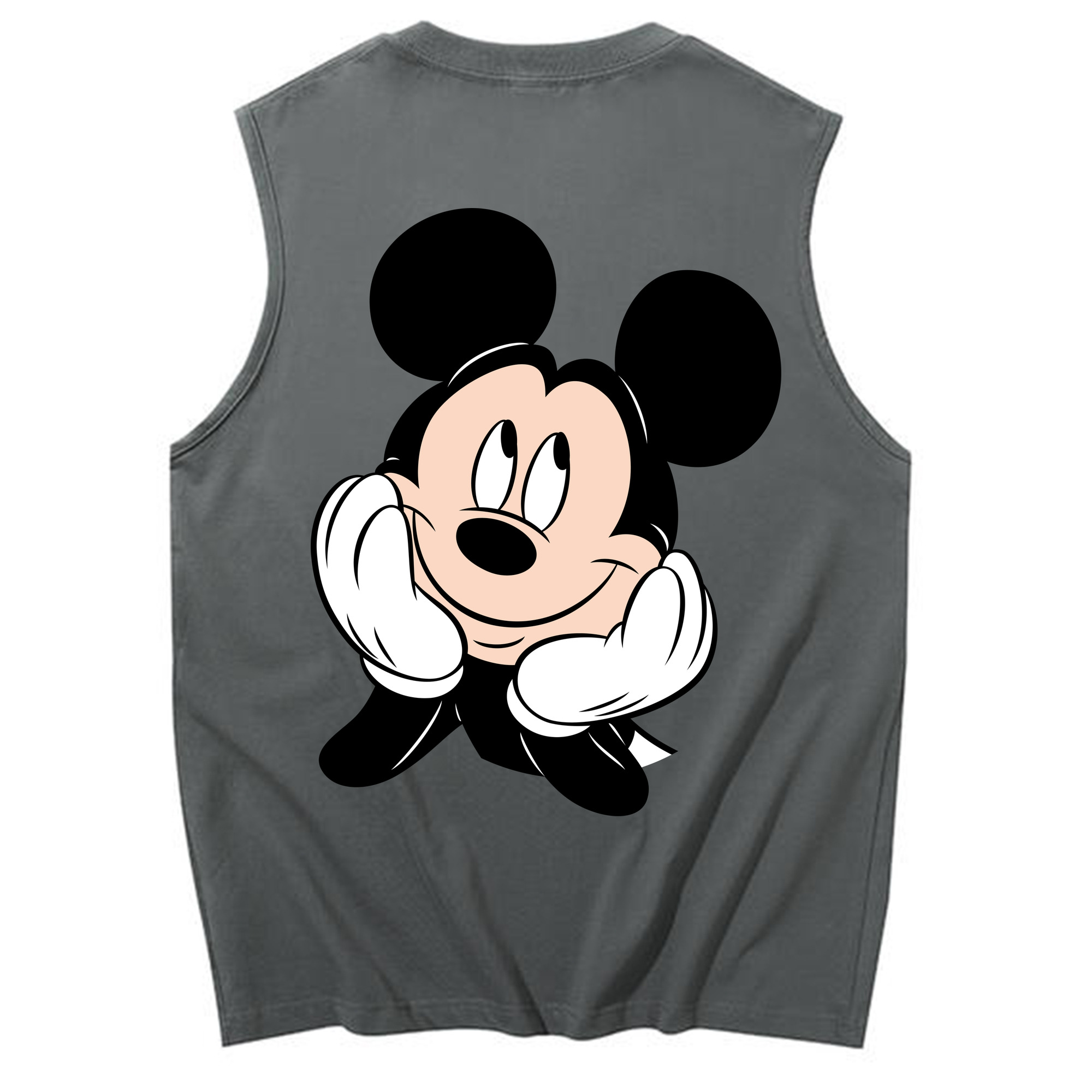 ミッキーマウス Mickey Mouse コットン100％タンクトップ（背面プリント）
